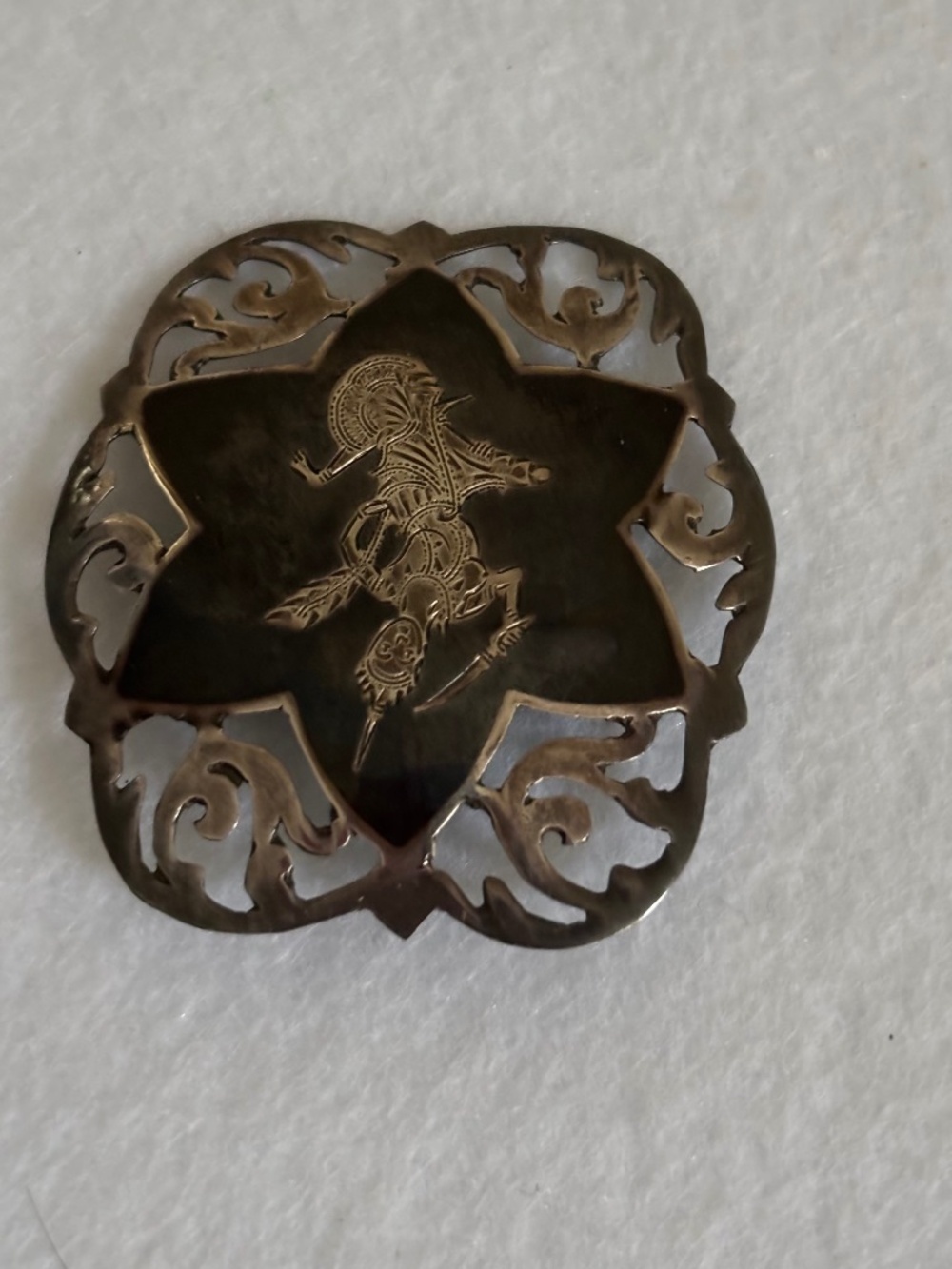Sterling Siam Brooch